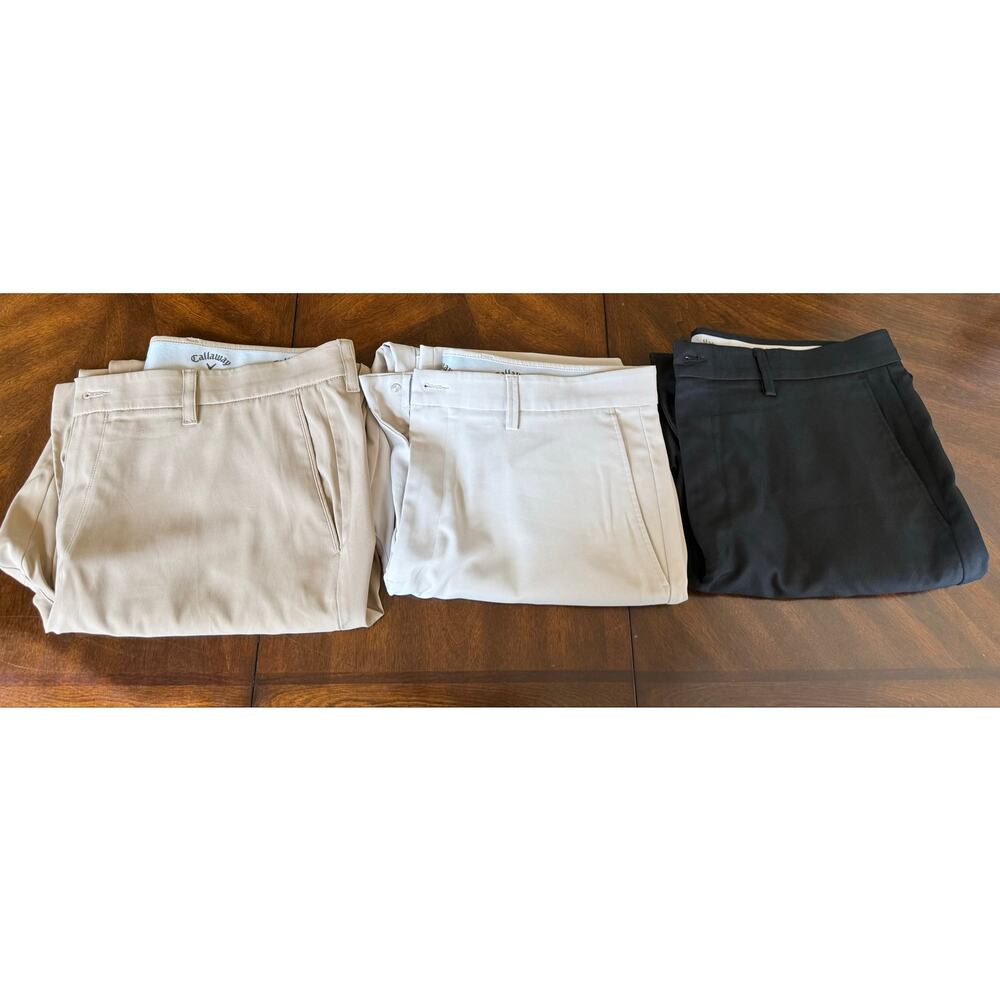 Lot of 3 Callaway Mens Golf Trouser Pants 38x30 Performance Straight Athletic - Picture 3 of 13